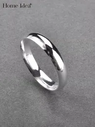Wedding Rings 999 Sterling Silver Simple Design Men Tail Ring Women Ring Fashion Versatile Plain Silver Ring 231214