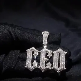 Benutzerdefinierte Namenskette für Männer und Frauen, Iced Out-Anhänger mit Krappenfassung, personalisierte Charms, Trap-Rapper, Superstar, Zirkonia, Hiphop, Jew291G