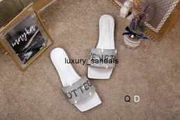 Botte Venetas Flat Sandals 여성 디자이너 슬리퍼 클래식 레이디스 샌들 럭셔리 크리스탈 장식 뮬러 슬리퍼 라인 스톤 플립 플롭 야외 해변 신발 hbg8