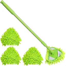 Triangel Mini Flat Lazy Wall Hushåll Rengöring Chenille Washing Mop Dust Brush Home Clean Tools279y