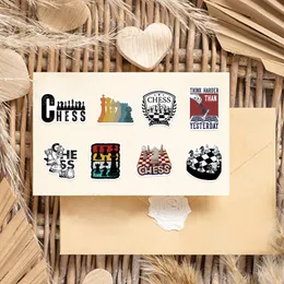 Set Di 50 Adesivi Scacchi - Adesivi In Vinile Impermeabili Per Laptop, Skateboard E Valigie