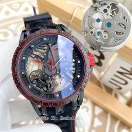 أعلى جودة رجال المراقبة حركة تلقائية DUOTONE DIAL LUXUSUHR متعددة الوظائف Tourbillon Wristwatches Rubber Band Orologi250Q