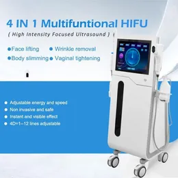 5 em 1 linha de radar de ultrassom 4D Hifu 12 linhas de lifting facial máquina lipossônica de aperto vaginal