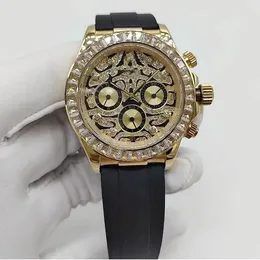 Designer di prodotti più recenti completamente automatico orologio da 41 mm maschile da stampa di tigre di lusso pieghevole pieghevole in gomma vetro orologi da uomo orologi da polso