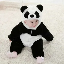 Strampler Baby Herbst Winter Kleidung Klettern Romper Overalls Overall Baby Junge Mädchen Nette Panda Kostüm Warme KleidungL231114