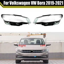 Auto Scheinwerfer Transparent Lampenschirm Scheinwerfer Abdeckung Fall Shell Objektiv Glas Lampe Kappen für VW Bora 2019 2020 2021