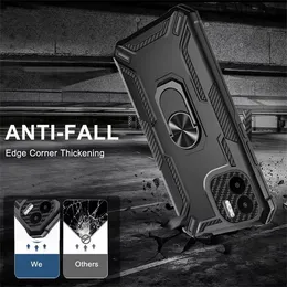 Anti-Fall-Kickstand-Telefonhüllen für 15 plus 14 13 pro max S24 S23 S22 Ultra S21 FE A54 A34 A25 A24 A14 A04s A04 A73 A53 A33 A23 A13 A03s Ringrüstungsabdeckung