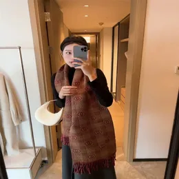 Mujeres hombres usan bufanda de diseñador Cachemira Letra grande Bufanda de pelo de visón Doble cara Otoño e invierno Tamaño cálido