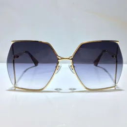 Sonnenbrille für Damen, klassische Sommermode im 0817S-Stil, Metall- und Plankenrahmen-Brille, UV-Schutzlinse 0817 001