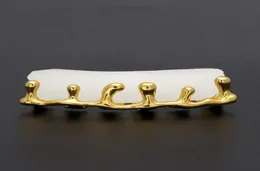 Denti placcati in oro Grillz Vulcanic Lava Drip Grills Gioielli hip-hop da uomo di alta qualità4164667