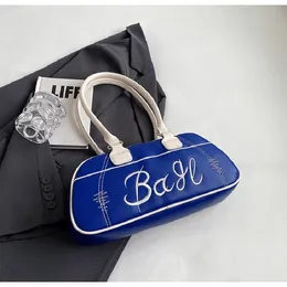 Designer-Tasche für Damen, Umhängetasche, bestickter Buchstabe, Bowling-Tasche, Unterarmtasche aus echtem Leder, Schultertasche für Teenager, Damen-Designer-Tasche, die Totes-Geldbörse