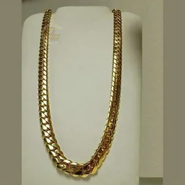 14K Gold Plated Miami Men's Cuban Curb Link Chain Necklace 24 225p