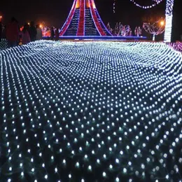 4x1 5M Рождественские гирлянды 300 светодиодных гирлянд Рождественские сетчатые светильники Фея Рождественская вечеринка Сад Свадебные украшения Шторы Lights241r