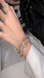 Flash diamante zircone collisione scintilla Bangle design di nicchia braccialetto aperto Women2363673