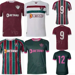 Мужская футбольная майка Club 23 24 Fluminense 4 МАРЛОН 12 МАРСЕЛО 23 ГУГА 8 МАРТИНЕЛЛИ 10 ГАНСО 19 ФЕРНАНДЕС 21 АРИАС 45 ЛИМА 9 КЕННЕДИ 2 КСАВЬЕР Комплекты футбольных футболок Униформа