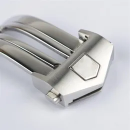 16 18 20mm pulseira de relógio fivela implantação fecho prata aço inoxidável de alta qualidade presente tag221j