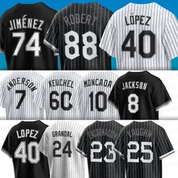 88 Eloy Jimenez Maglia da baseball White Sox Luis Robert Reynaldo Lopez Tim Anderson Bo Jackson Andrew Benintendi Dylan Cease Joc Pederson