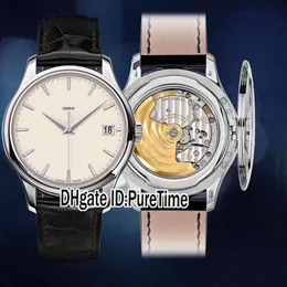 ZF Calatrava 5227G-001 ETA PP324SC Orologio automatico da uomo Cassa in acciaio Quadrante avorio Indicatori in pelle nera Edizione Puretime F300S