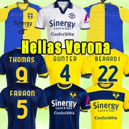 2023 Hellas Veronaサッカージャージ23-24特別キット120周年記念ホームアウェイジャージーフットボールシャツ男セット