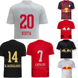 Män 23-24 Soccer Salzburg 70 Amar Dedic Jerseys Club Team 30 Oscar Gloukh 20 Sekou Koita 19 Karim Konate 23 Roko Simic Football Shirt Kits Black Red White Navy Hongniiu