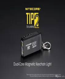 Mini Torch Nitecore TIP2 XP-G3 S3 720 LUMEN USB قابلة لإعادة الشحن الفوانيس المحمولة مع البطارية 6496334