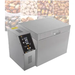 Rostfritt stål Electric 1800W NUT ROASTER Kastanj Kaffebönor Peanut Molen Fry Fruit Walnut Roasting Machine