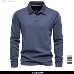 Herren Polos AIOPESON Stickerei Poloshirt für Männer Mode Hals Umlegekragen Herren Casual Social Poloshirts Luxushemd Q231215