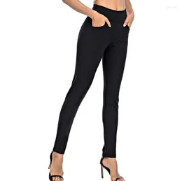 Pantaloni da donna Abito da donna Comfort elasticizzato Slim Fit Gamba skinny Vita alta da indossare con tasche da lavoro