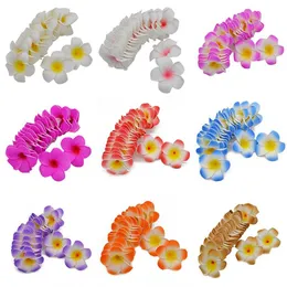 30pcs 5-9cm 인공 Plumeria Hawaiian PE FOAM Frangipani 꽃 Diy 화환 머리 장식 웨딩 파티 장식 가짜 꽃 280m