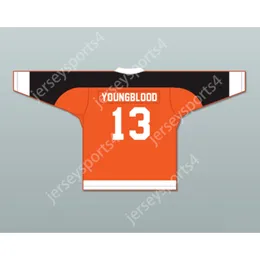 Custom Blane Youngblood 13 Orange Hockey Jersey New Top Sched S-M-L-XL-XXL-3XL-4XL-5XL-6XL