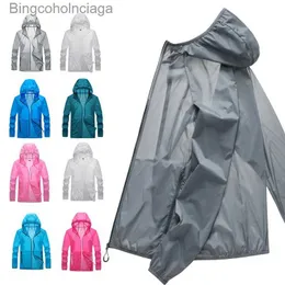 Kleding Nieuwe Winddichte Fietsjassen Heren Dames Waterdicht Zonbescherming Capuchon Camping Wandelen UV-jas Jagen Vissen KledingL231215