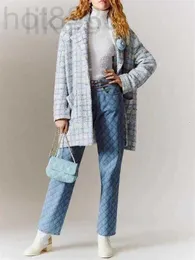 Kvinnorjackor Designer Designer Brand Jacket Fashion Autumn Winter Chains Tweed Coat Camellia Mönster Rockar Overcoat Cardigan Mors dag gåva