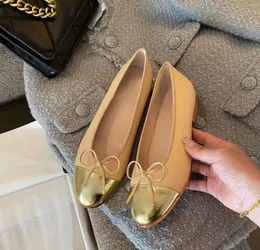 ballerina's Kledingschoenen ontwerper Balletschoen Lente Herfst schapenvacht boog zwart Platte boot kanaalschoenen Dame leer Luie dans Loafers dames Leren zool maat 53