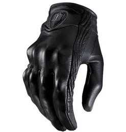 Top Guantes Fashion Glove Real Leather Full Finger Black Moto Men Motorcykelhandskar Motorcykelskydd Gear Motocross Glove2982563083