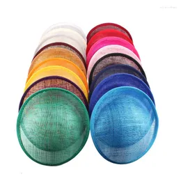 Svart eller 17 färger 20 cm Sinamay Fascinator Base Church Hats Make Women Party Wedding Headwear Accessoarer