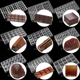 Utensili per pasticceria da forno Stampo per cioccolato in policarbonato 3D per stampi per barrette di cioccolato Dolci Decorazione per torta bonbon Strumento per dolciumi Bakewar255H
