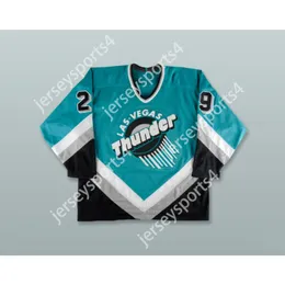 Niestandardowe Vladimir Tsyplakov 29 Las Vegas Thunder Teal Hockey Jersey New Top Sched S-M-L-XL-XXL-3XL-4XL-5XL-6XL