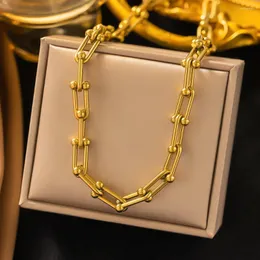 Ketten Trend Spleißen Kette Halskette Für Frauen Weibliche Edelstahl Koreanische Mode Kpop Schlüsselbein Schmuck Party Geschenk