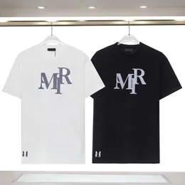 Designer masculino camiseta de alta qualidade moda algodão letras impressão undershirt cor sólida lazer tempo esportes manga curta