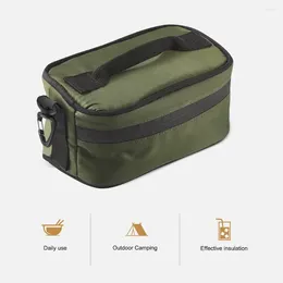 Duffel bags lancheira saco de armazenamento preservação do calor ao ar livre acampamento utensílios de mesa dupla extremidade ykk zíper multifuncional bolsa