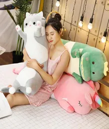 1pc 70120CM Giant Cartoon Animal Dinosaur Unicorn Cat Psh Toys Stuffed Soft Long Sleeping Pillow Dolls Birthday Gift T41561545125348