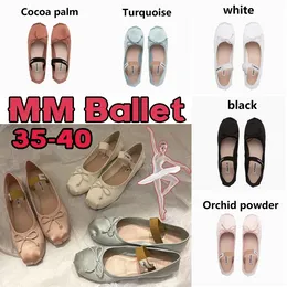 فاخرة M Paris Ballet Fashion Designer Professional Dance Shoes 2023 Satin Ballerinas Platfor