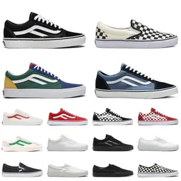 Vans Old Skool Shoe Designer Leisure Skateboarding Shoes Black And White Mens Running Shoes【code ：L】Womens Fashion Outdoor Flat Shoes