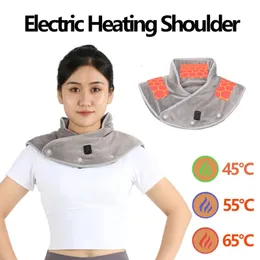 Andra hälsoskönhetsartiklar Electric Heating Shoulder Neck Pad USB smärtlindring Massager Brace Wrap Thermal Compress för Relieve Fatig 231215