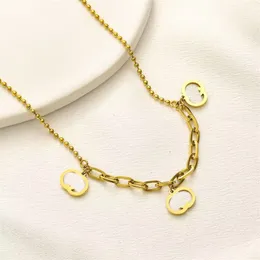 Plated gold necklace women love pendant necklaces friendship sister gold plated alloy bead chain womens jewelry retro designer necklace with crystal zb099