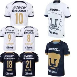 クラブ23 24 UNAM 8 TABOサッカージャージーメンズ19フェルナンデス12 Huerta 15 Rivas 10 Salvio 16 Aldrete 21 Del Prete 9 Dinenno 2 Bennevendo 6 Silva Football Shird Kits Uniorm