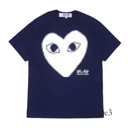 연극 T 셔츠 디자이너 티 남자 티셔츠 cdg com des garcons 작은 빨간 심장 놀이 티셔츠 화이트 남성 중간 티 커먼트 셔츠 8611