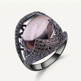 Обручальные кольца GEM'S BALLET Овальное кольцо из натурального дымчатого кварца из натуральной стерлингового серебра 925 пробы, винтажные кольца в стиле готический панк для женщин, вечерние ювелирные украшения 231214
