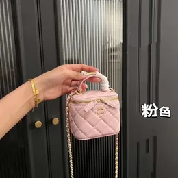 Kanał designerski Mini szminka torba łańcuchowa z lustrzaną torebką jedno ramię w torbie dla kobiet