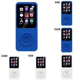 Muzyka MP3 odtwarzacz kompatybilny Bluetooth 5.0 Mini Music Player Wsparcie 128G TF Karta z rejestratorem wideo/głosowym/FM Radio/E-Book